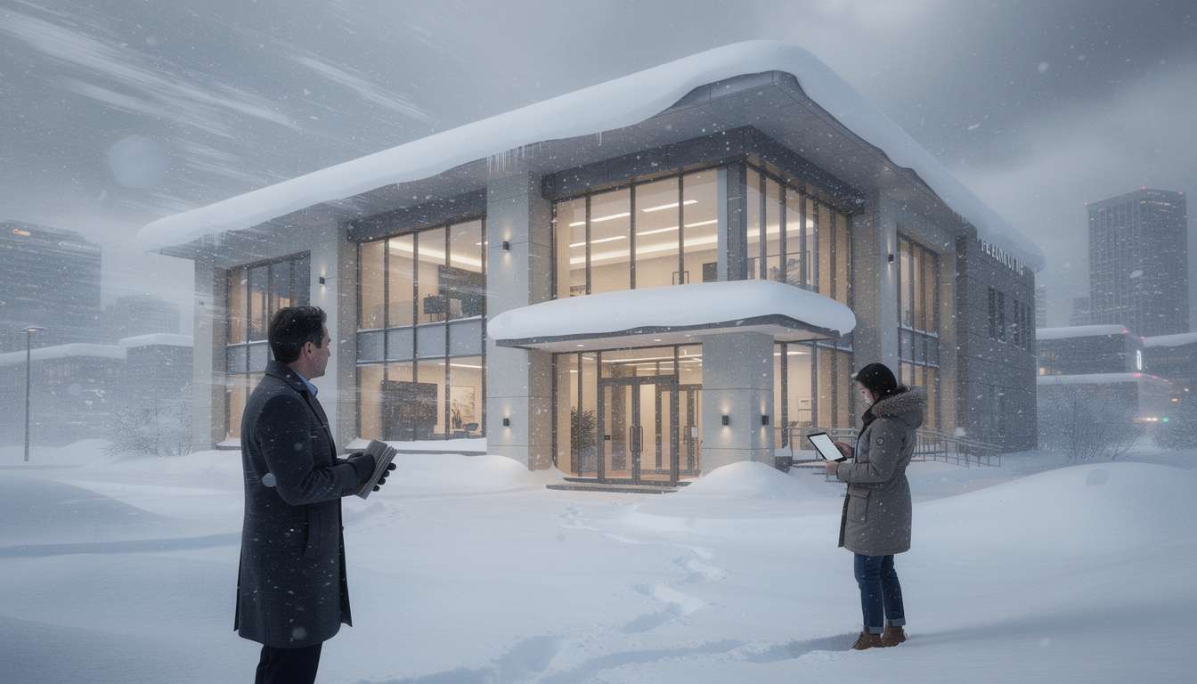 How Business Insurance Safeguards Your Company Against Snow, Hail, and Winter Storm Damage